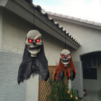 2PCS Halloween Hängende Geister & Skelett Deko