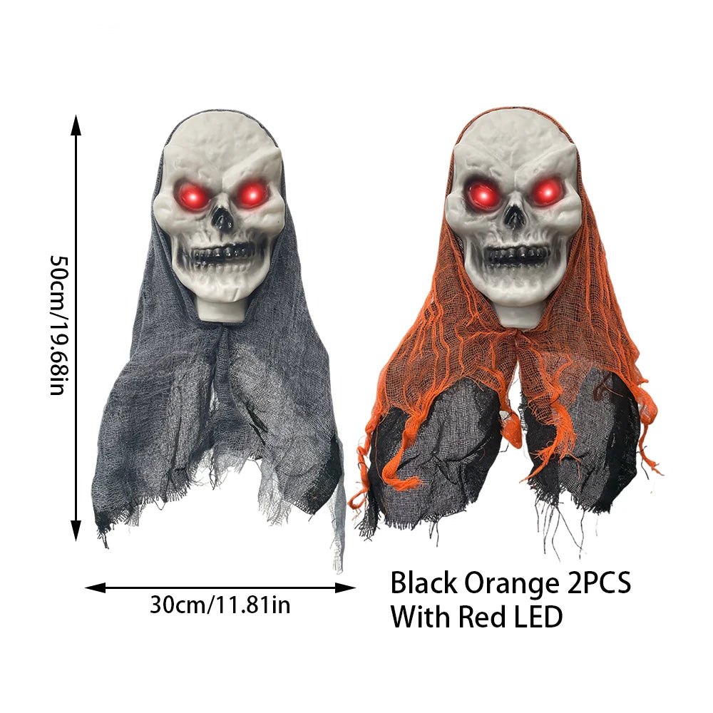 2PCS Halloween Hängende Geister & Skelett Deko