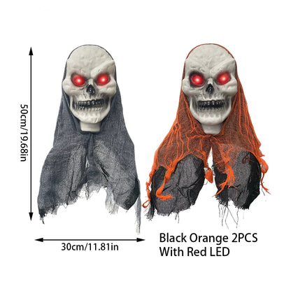 2PCS Halloween Hängende Geister & Skelett Deko
