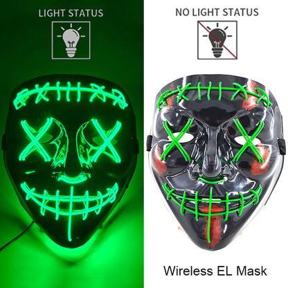 Leuchtende Drahtlose LED Horror-Maske