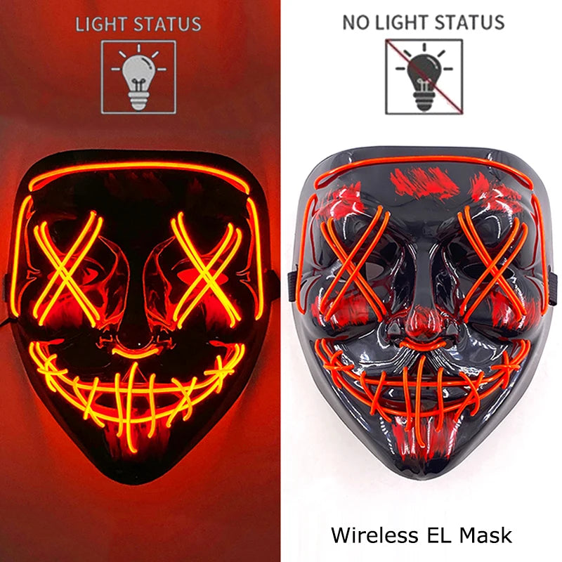 Leuchtende Drahtlose LED Horror-Maske