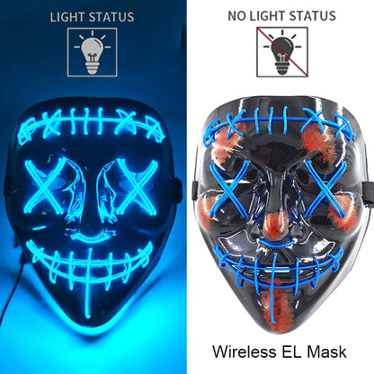 Leuchtende Drahtlose LED Horror-Maske